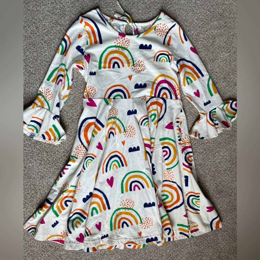 Eleanor Rose knit rainbow dress
